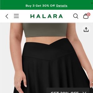 NWT Black Halara Crossover Skirt! Has undershorts and pockets! Never worn!